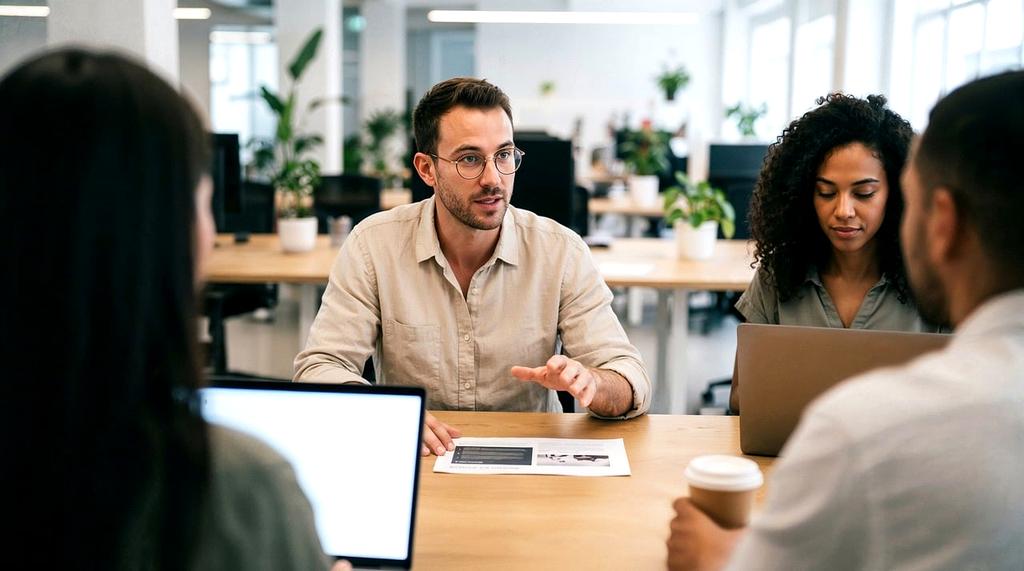 vudubay team collaborating in a modern workspace